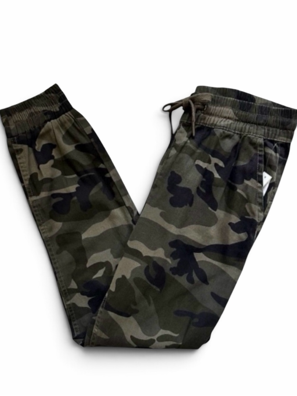 Aqua Black and Green Camouflage Print Jogger Pants Size XS